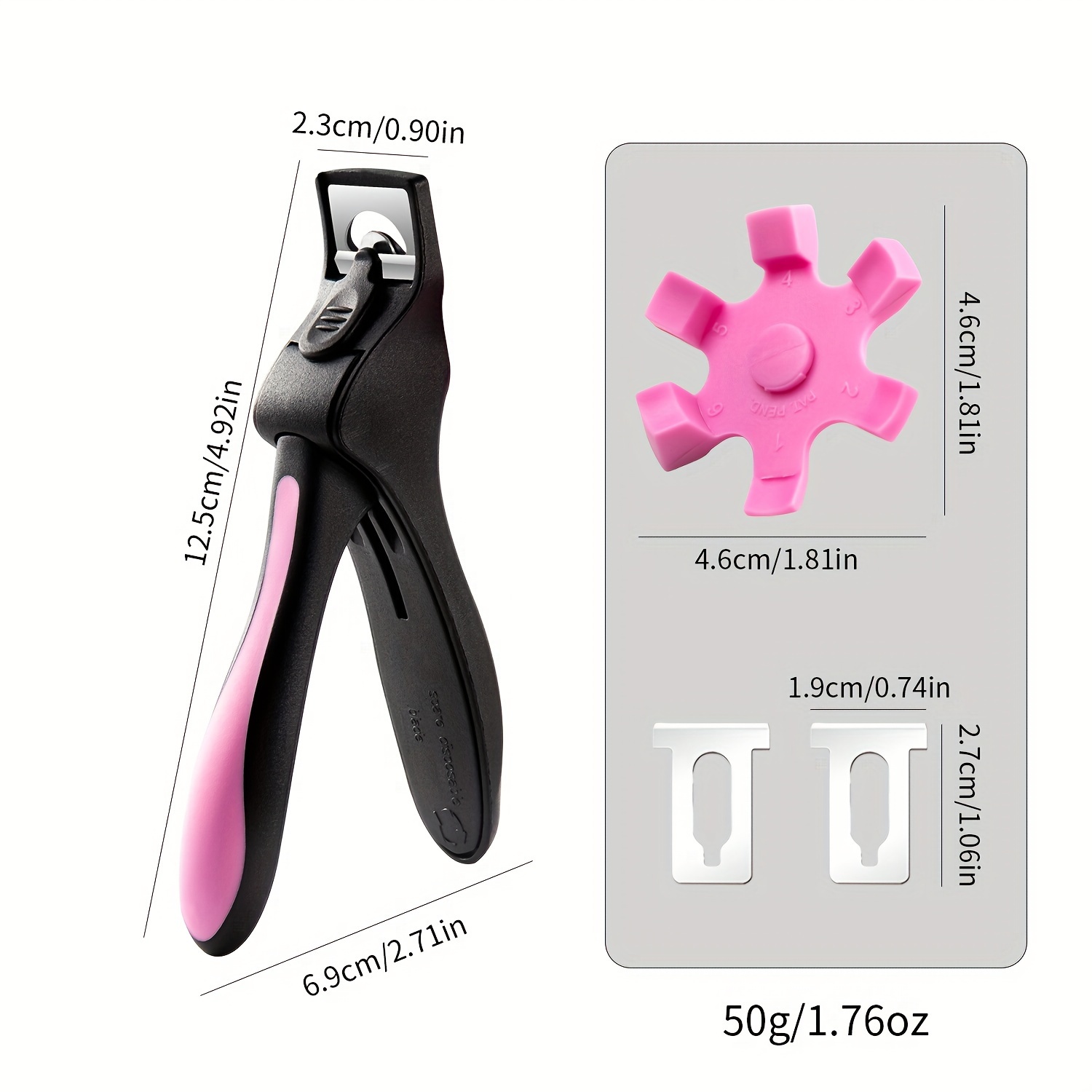 Image of Professional Stainless Steel Nail Clippers - Adjustable, Perfect For Acrylic & False Nails, Salon-quality Manicure Tool ，for Toenail& Foot Clean