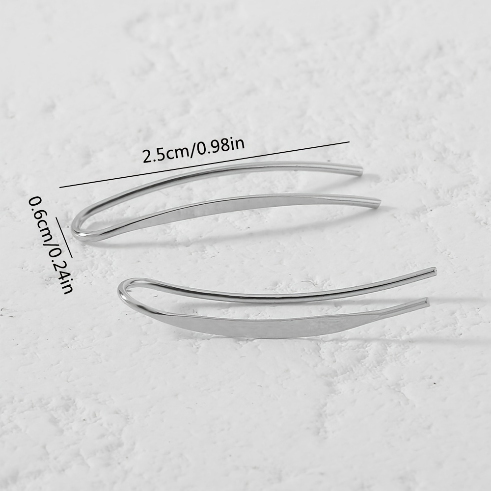 Copper Line Stud Earrings for Women