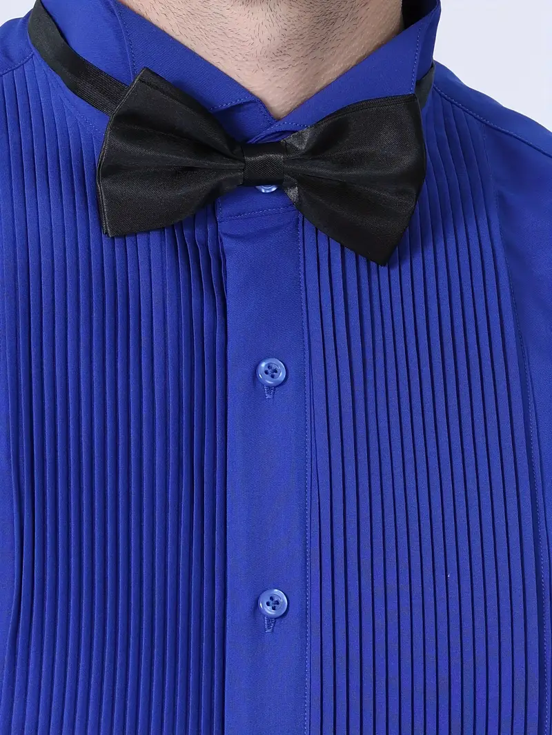 black dress shirt with blue bow tie Black bow blue shirt