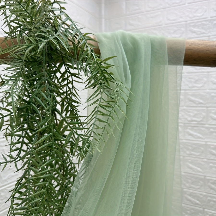 TEMU 1pc Décoration de mariage avec voile de fée suisse long de 2 mètres et large de 1,5 mètre pour plafond, comprenant des rideaux en organza sur le