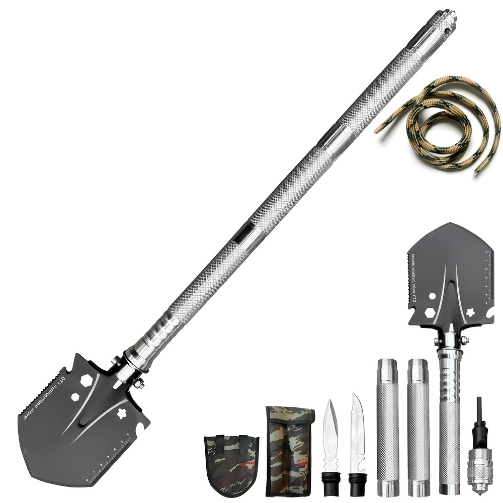 TEMU Folding Shovel, Camping Shovel, Survival Shovel Multitool - Portable Multifunctional Tactical Shovel - Versatile Camping Equipment For - Utility