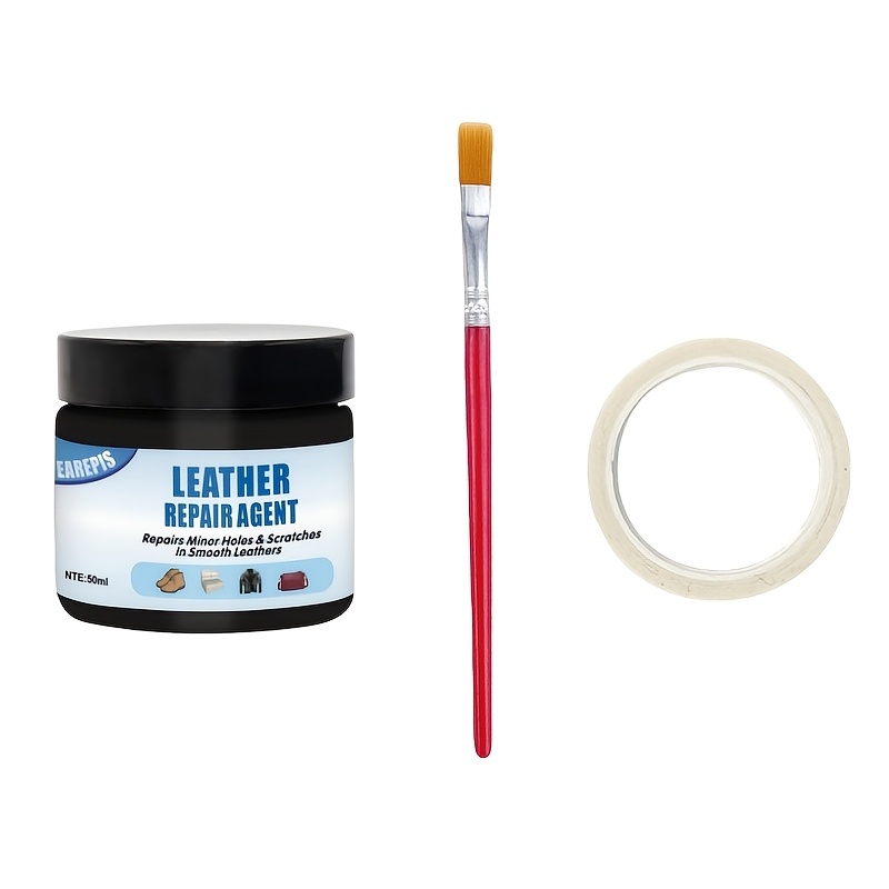 Image of Permanent Pu Leather Dye Kit - White And Black, With Coloring Tools, Can Cover Side Stains And Yellowing Marks, Repairs Wear On Synthetic Leather Shoe Toes