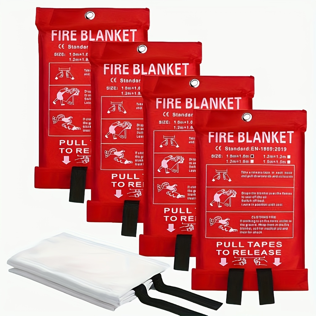 

Premium Fireproof Emergency Blanket - Flame Retardant, Heat Resistant, , Compact - Essential Safety Tool For Home, Kitchen, School, Car, Office, Warehouse, And Outdoor Activities