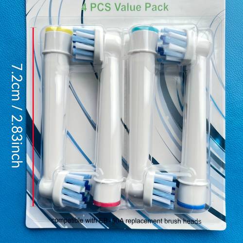 4pcs replacement toothbrush heads compatible with oral b professional electric brush heads for oral b replacement heads 500 1000 1500 3000 3757 5000 7000 7500 8000