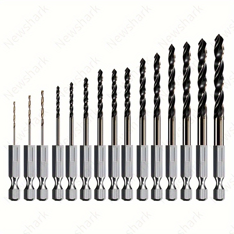 

15pcs Hex Shank Bit Set (1.5mm-8mm), Steel Hex For Metal, Steel, Wood, Plastic, Aluminum Alloy