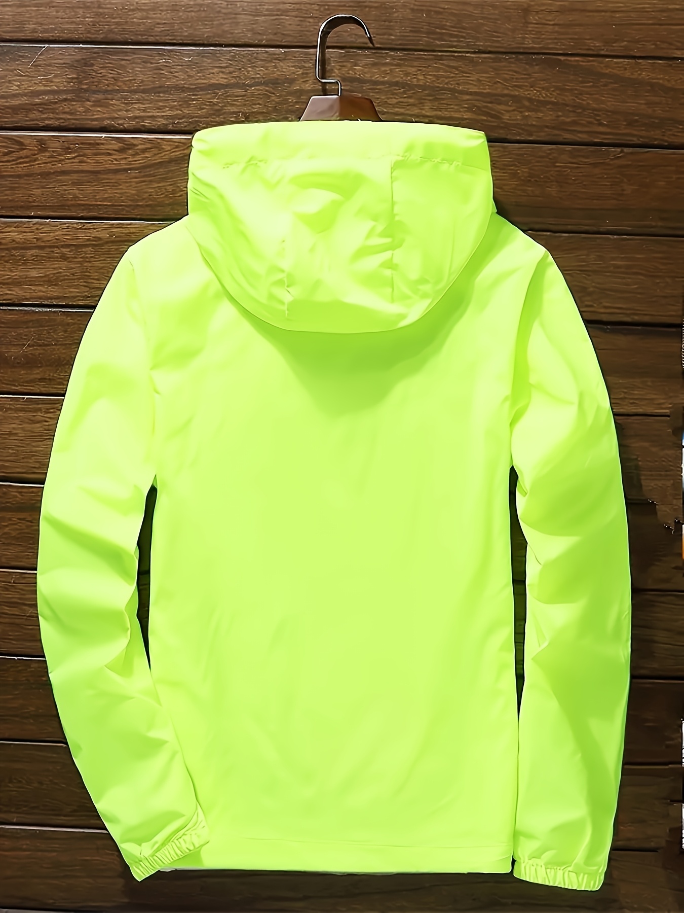 Unisex Summer Hooded Jacket with Reflective Zipper Design, Ultra-Thin Breathable Quick-Dry Windproof Sports Coat for Outdoor Night Running, Cycling, Fishing Sun Protection Top - Loose Fit Hooded Zip-Up Shirt