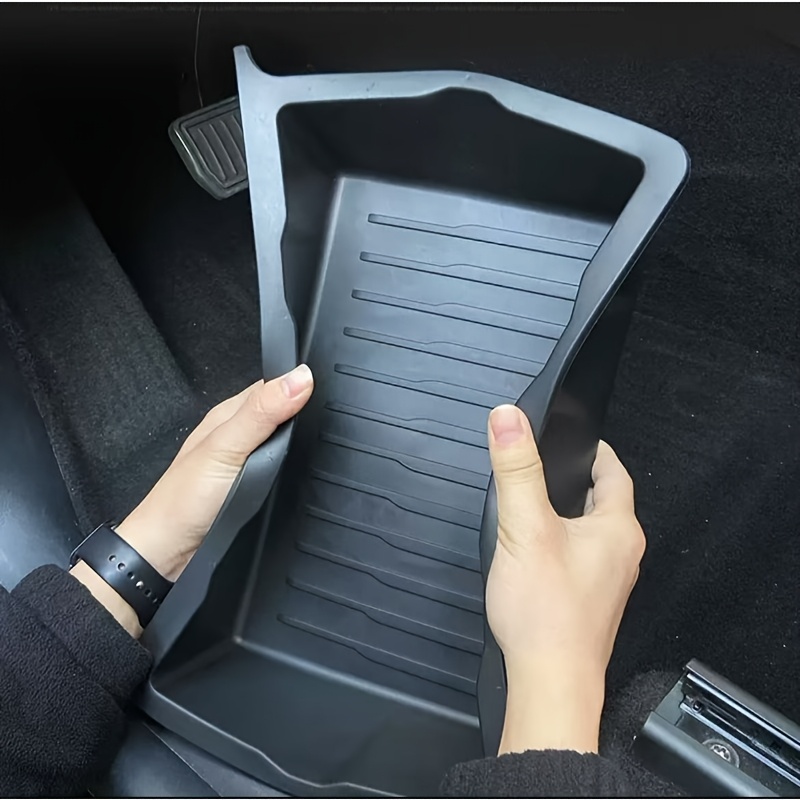 TEMU Car Rear Seat Storage Organizer, Hidden Tray - Heavy Duty Car Seat Storage Box, Suitable For Rear Seats, Space Saving Design, Suitable For Cars,