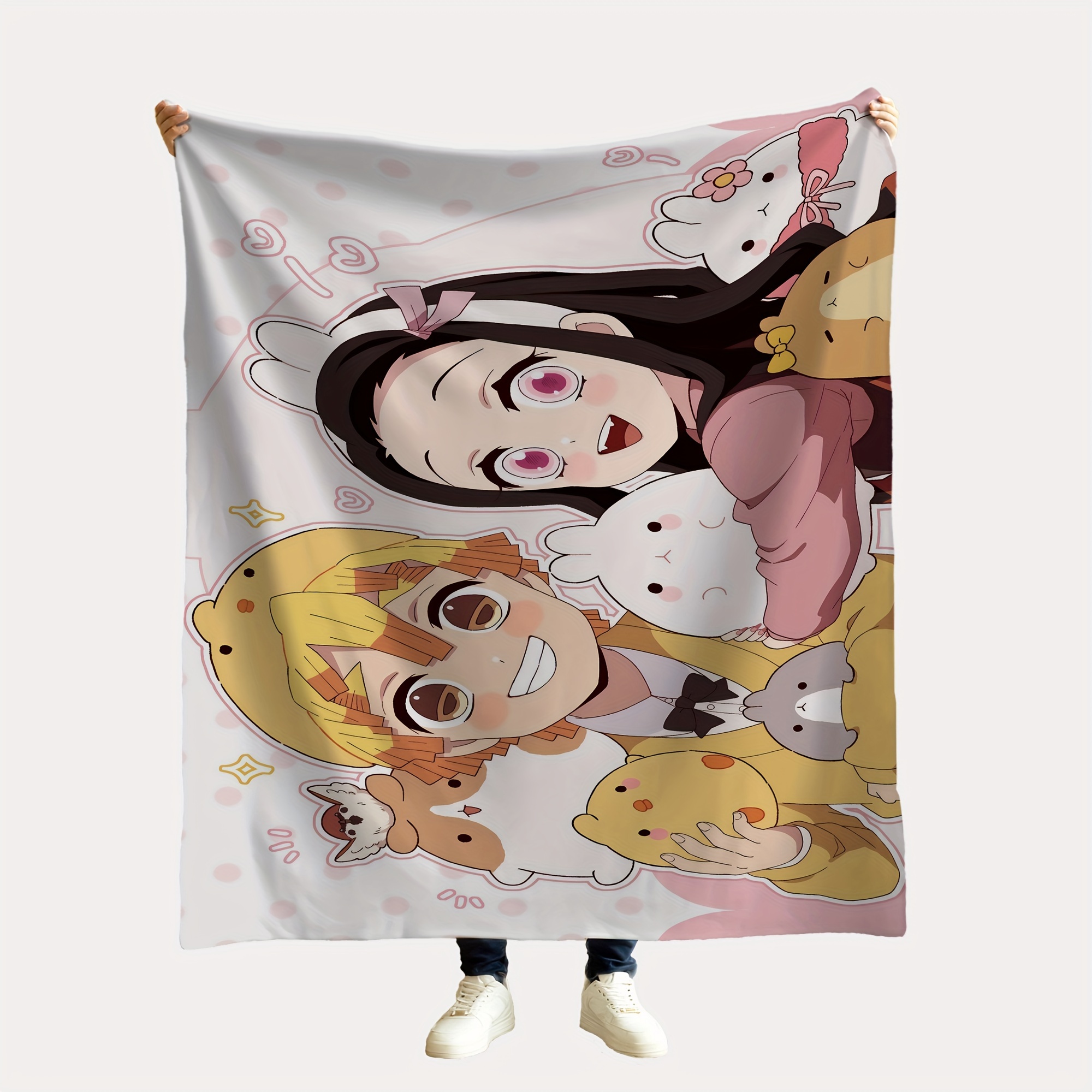 

Soft And Warm Anime Character Printed Fleece Blanket - Sofa, Office, Bed, Camping, And Travel - Machine Washable - All - Ywjhui Brand