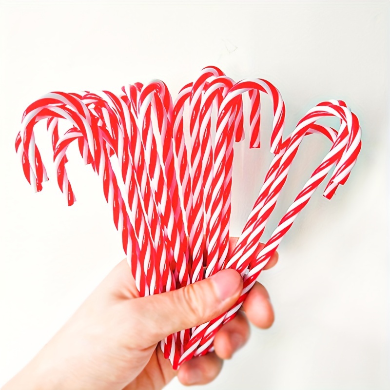 18pcs Set Red & White Christmas Candy Canes - Acrylic Holiday Decorations For Tree, Festive Hanging Ornaments Tree Ornaments Ornaments For Tree