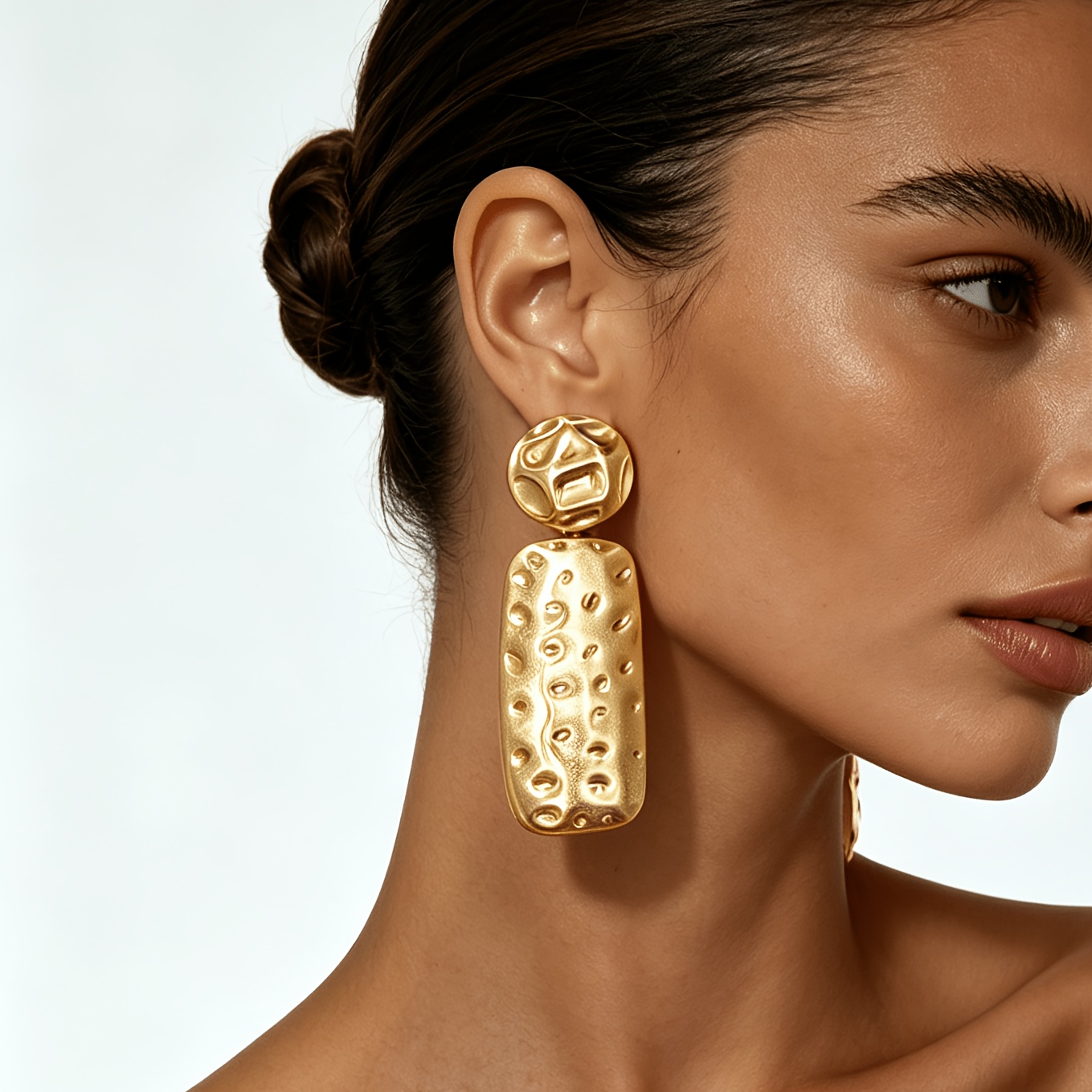 Women's Irregular Geometric Dangle Earrings, Retro Artistic Style