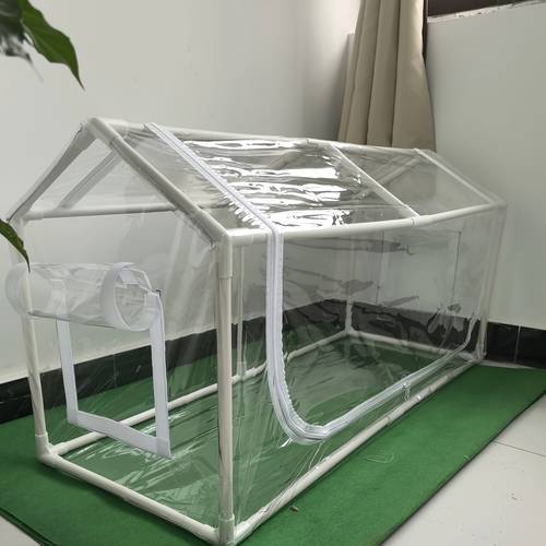 vollständig geschlossener, kältefester gartenschuppen für den heimgebrauch, aus hochlichtdurchlässigem pvc/langlebigem pe-material, schützt kleine haustiere, das sämlingswachstum, bietet gartenschutz ist für den außenbereich auf dem balkon