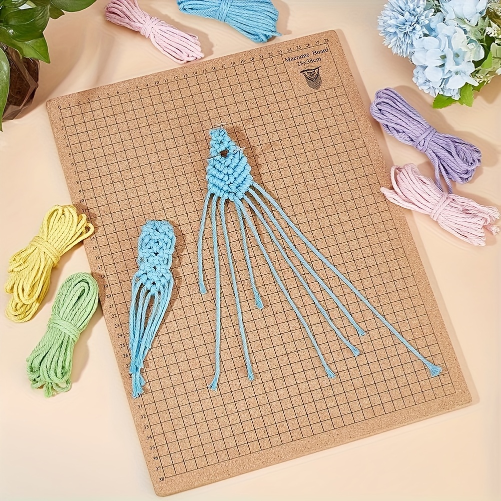 

1pc Cork Macrame Board For Diy Crafting, Knitting, And Weaving, Grid Fixed Tool For Homemade Sewing Projects, Knitting Accessory