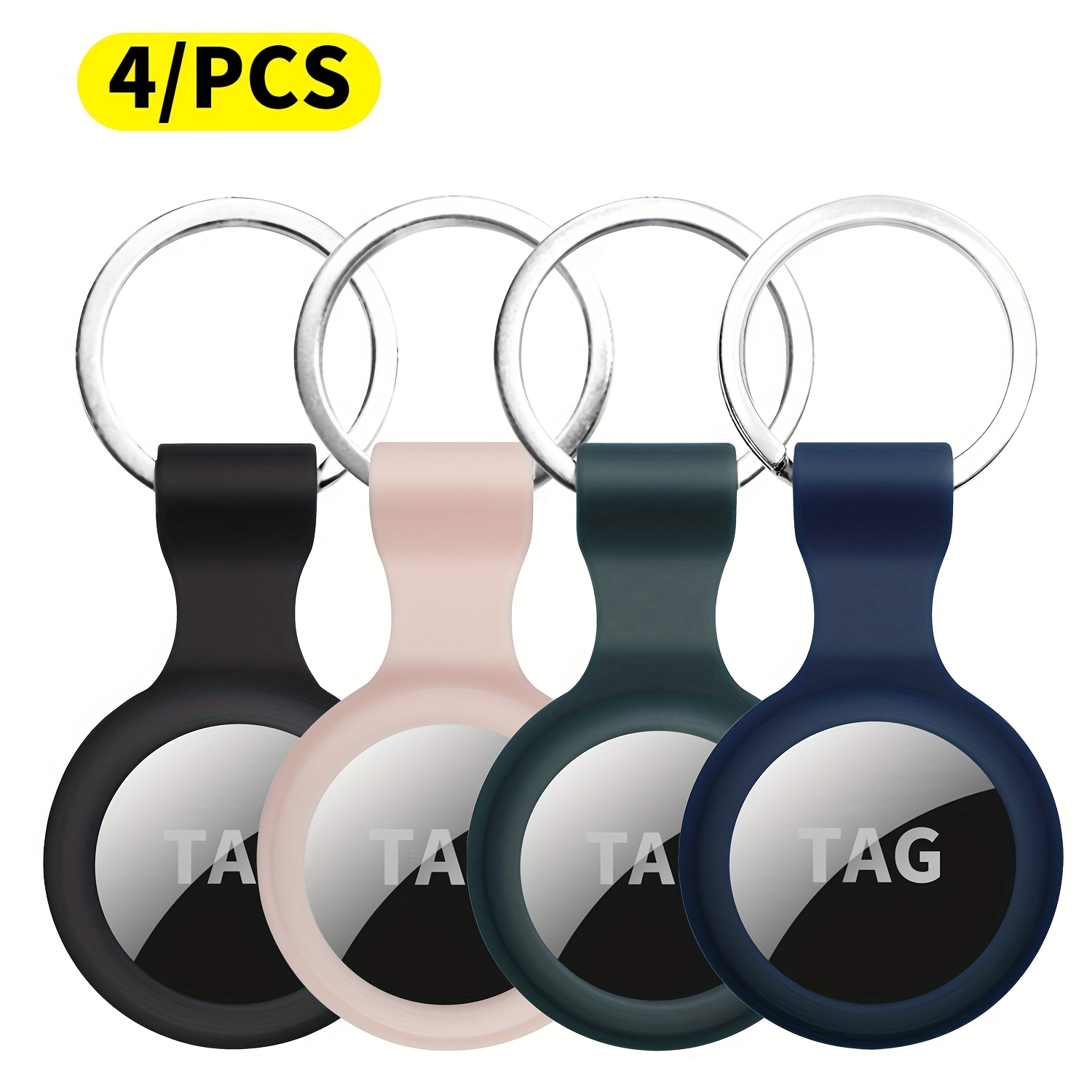 4pcs, The Best Holiday Gift, Soft Keychain Case Suitable For Airtag, For Pet Collars, Anti-loss Wallet