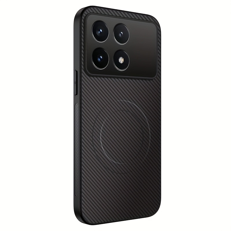 TEMU Phone Case: Suitable For Xiaomi Poco F6 Pro/poco X6 Fiber Stripe Magnetic Anti-slip And Anti-fingerprint Phone Case Protective Cover