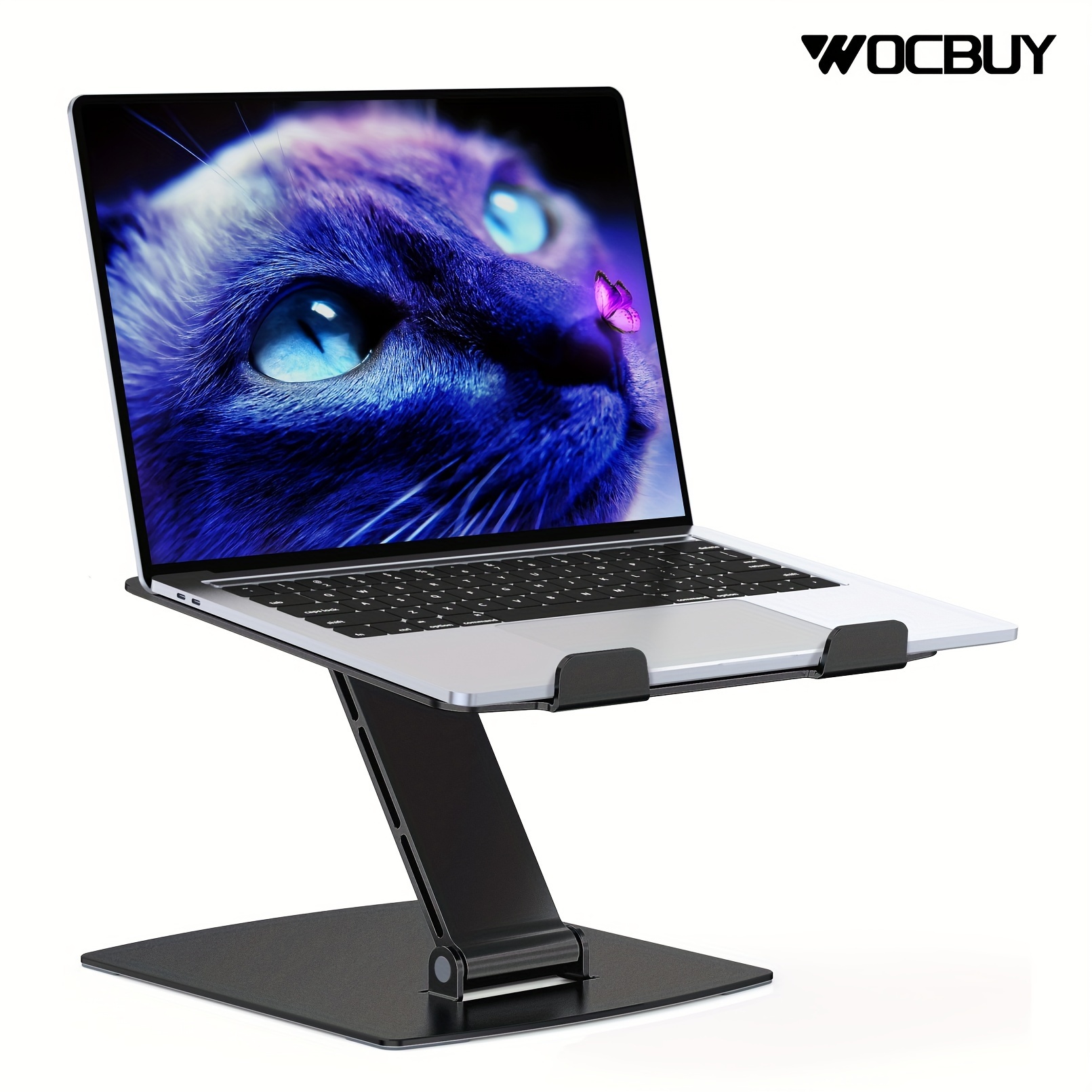 

Wocbuy Laptop Stand , Ergonomic Air-ventilated Laptop For Desk, Aluminum Laptop Computer Stand Compatible 10-16"-