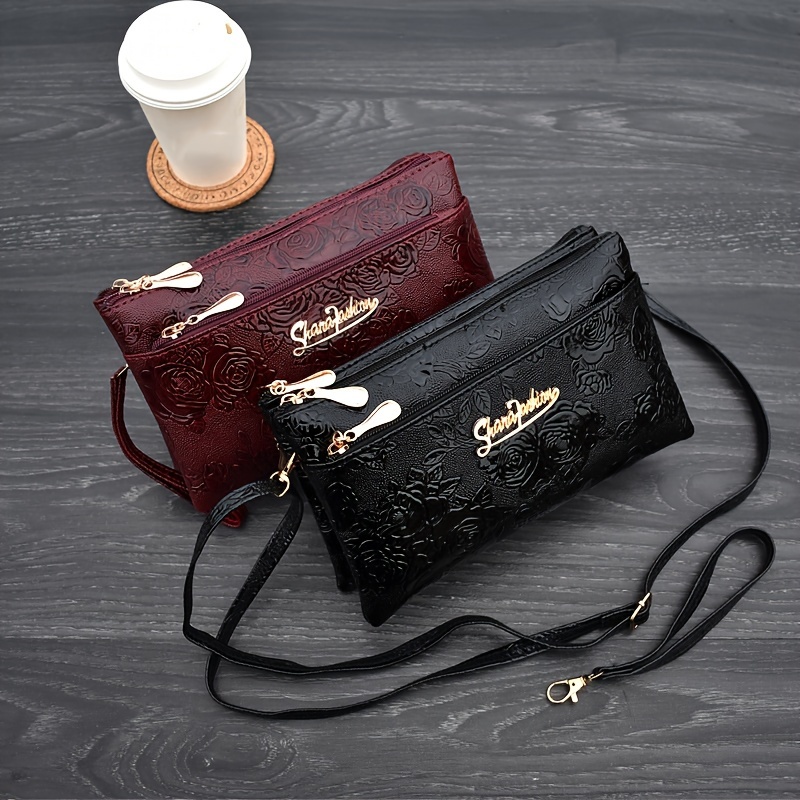 

New Women'-layer Zip Crossbody Bag, Shoulder Bag, Stylish Clutch That Used Ways.