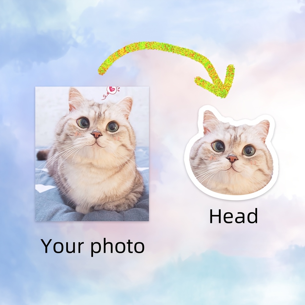 TEMU 2d Flat, 1pc Custom Photo Keychain - Personalized Pet Keyring With Your Own Photo/design, Compatible With Dogs, Cats, Birds - Ideal Birthday,