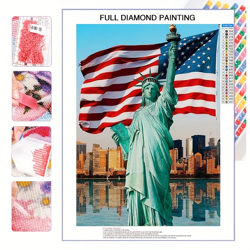 

5d Diy Artificial Diamond Painting Frameless Statue Of Pattern Diamond Painting For Living Room Bedroom Decoration 30*40cm