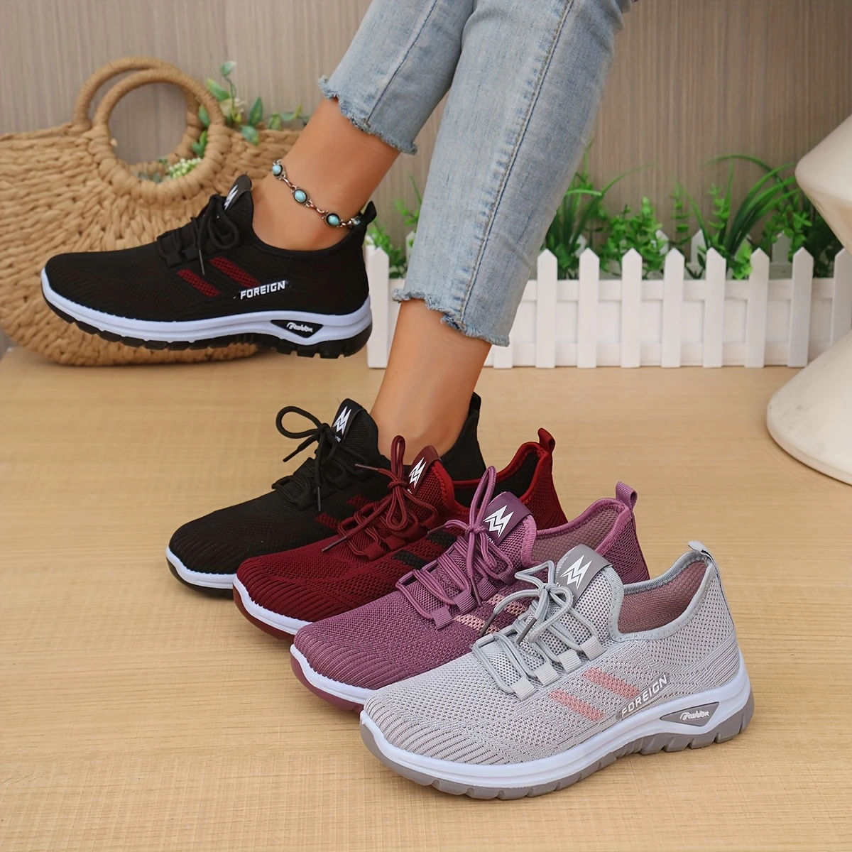 womens casual sports white sneakers a summer must have for featuring a cushioned flat sole for shock absorption slip on shoes are daily commutes outdoor activities and details 3