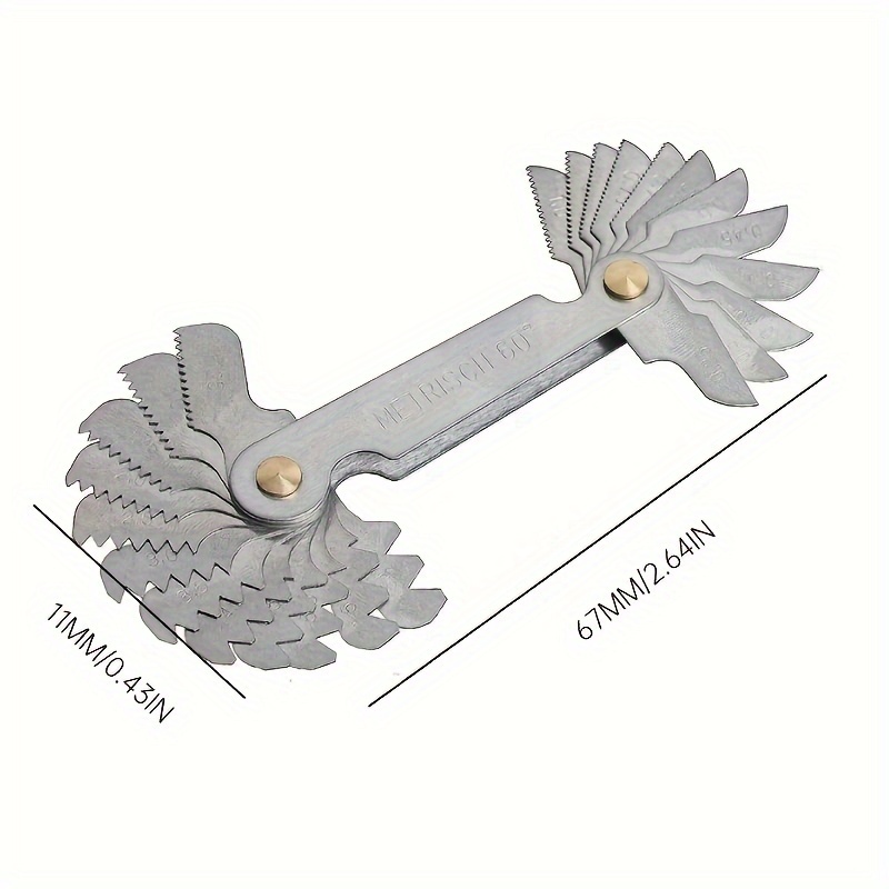 60 Degree Metric Thread Gauges Threaded Tooth Gauge - Temu New Zealand