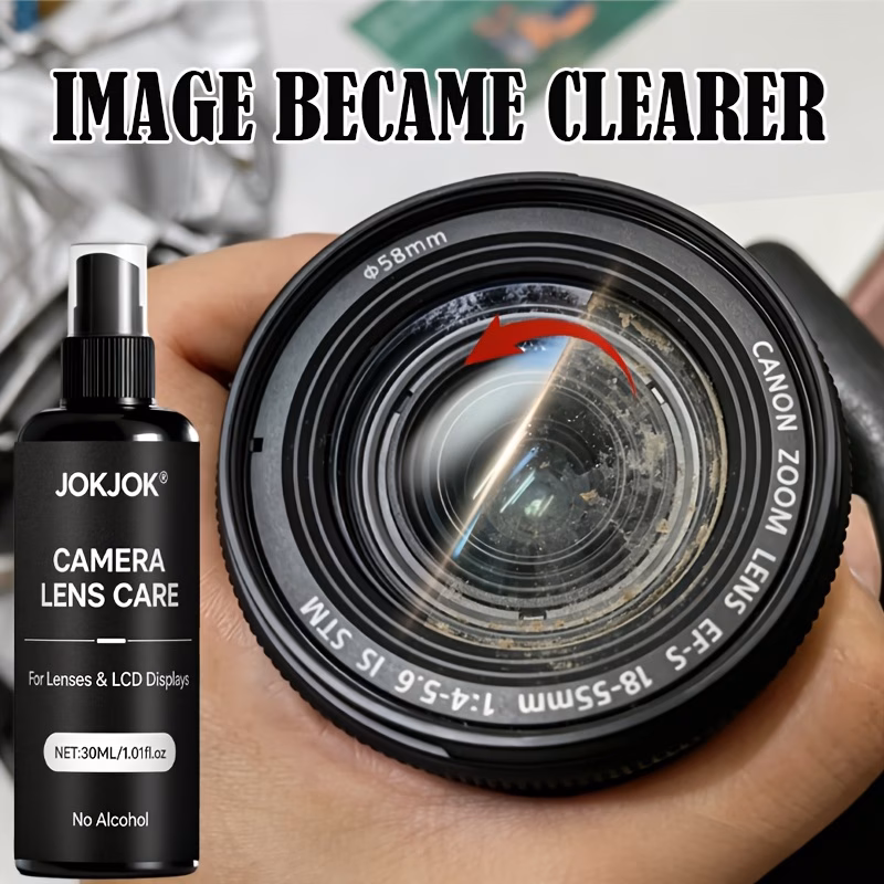 jokjok spray rinnovante per lenti per obiettivi fotografici, occhiali, schermi e dispositivi di precisione, antiappannante, rimuove , olio, e macchie, senza , sicuro e plastica, detergente multiuso per fotografia, elettronica e attrezzature delicate Dettagli dell'articolo 5