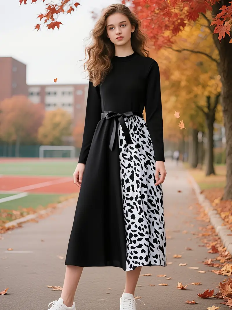 Teen Girls Dress Suitable for 13-16 Years - Elegant High Neck Long Sleeve Maxi Dress with Belt, Formal Party Wedding Guest Dress *-Fit -Line Dress for ... Teen Girls Dress Suitable for 13-16 Years - Elegant High Neck Long Sleeve Maxi Dress with Belt, Formal Party Wedding Guest Dress *-Fit -Line Dress for ...