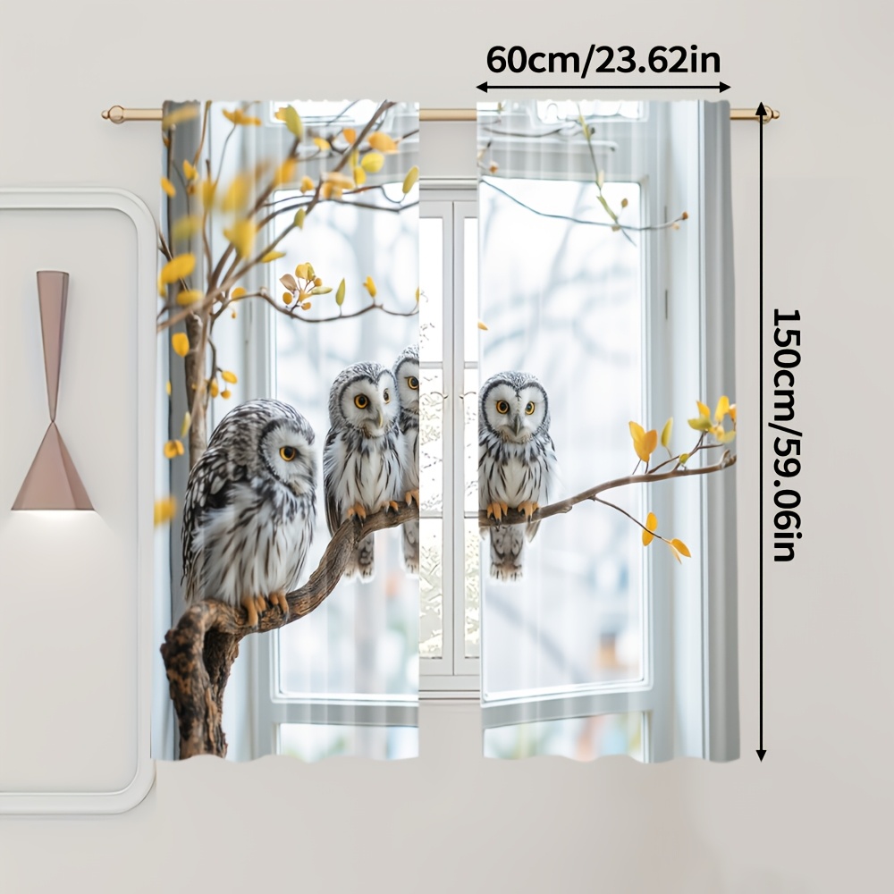 TEMU 2pcs Rideaux à Imprimé Art Déco Bohème - 100% Polyester Lavables en Machine, Rideaux Filtrants de Lumière avec Poche pour Tringle pour Cuisine,