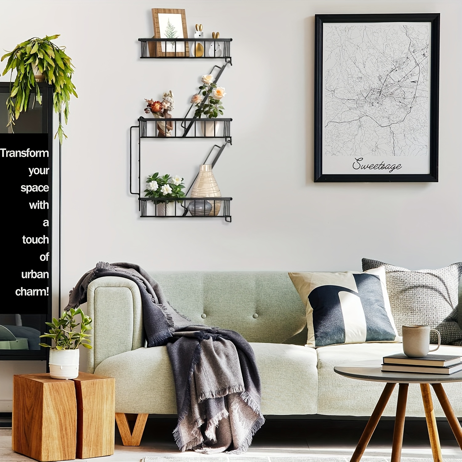 Creative Multi-Tier Staircase Combination Shelf, Wall Display