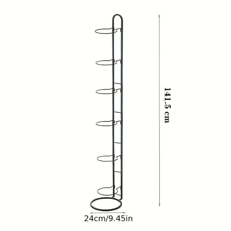 TEMU 1pc -border 5/6-tier Basketball Storage Rack, Portable Outdoor Ball Stand - Suitable For Basketballs, Footballs & Volleyballs | Metal Sports