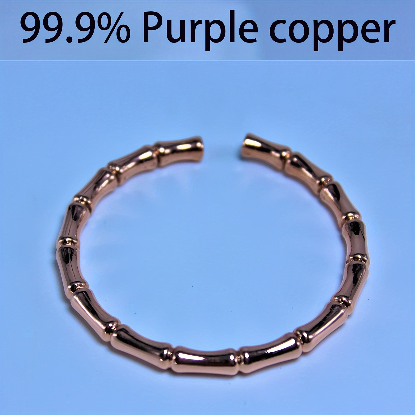 Minimalist Purple Bronze Cuff Bracelet Sleek Rectangular Link Versatile Jewelry