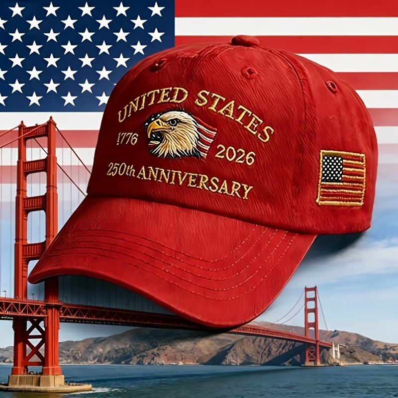 1pc 1pcs American 250-year Commemorative Baseball With Embroidered Bald Eagle & Statue Of Suitable For History , Police , - 1776-2026 Date, Unisex Gift For Men And Women