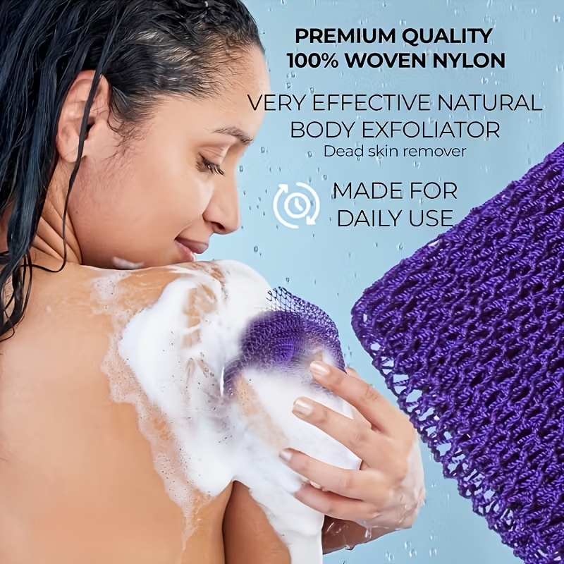 5pcs Colorful African Exfoliating Net Body Scrubber Set