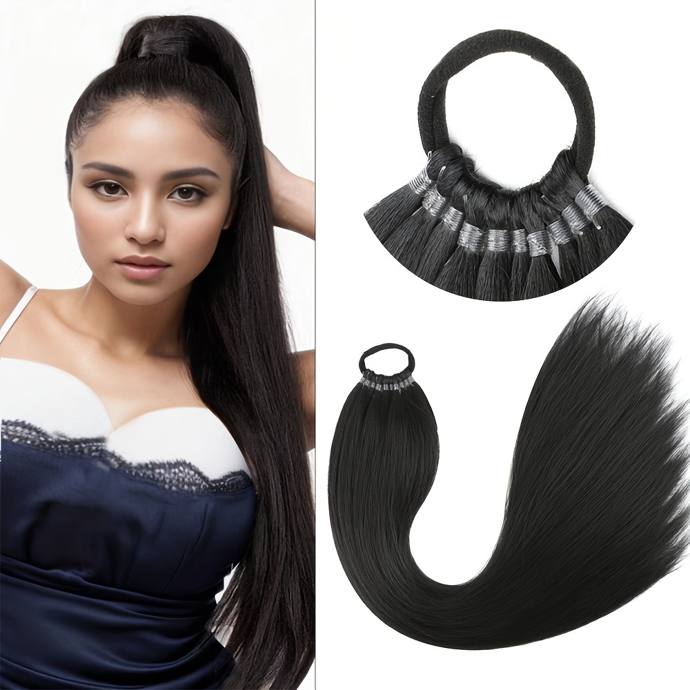       inch synthetic ponytail extension with hair tie for   for daily party and festive occasions details 1