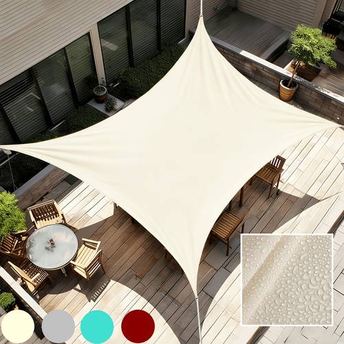1pc waterproof sun shade sail 95 windproof durable polyester shade canopy multi sizes for patio garden backyard outdoor