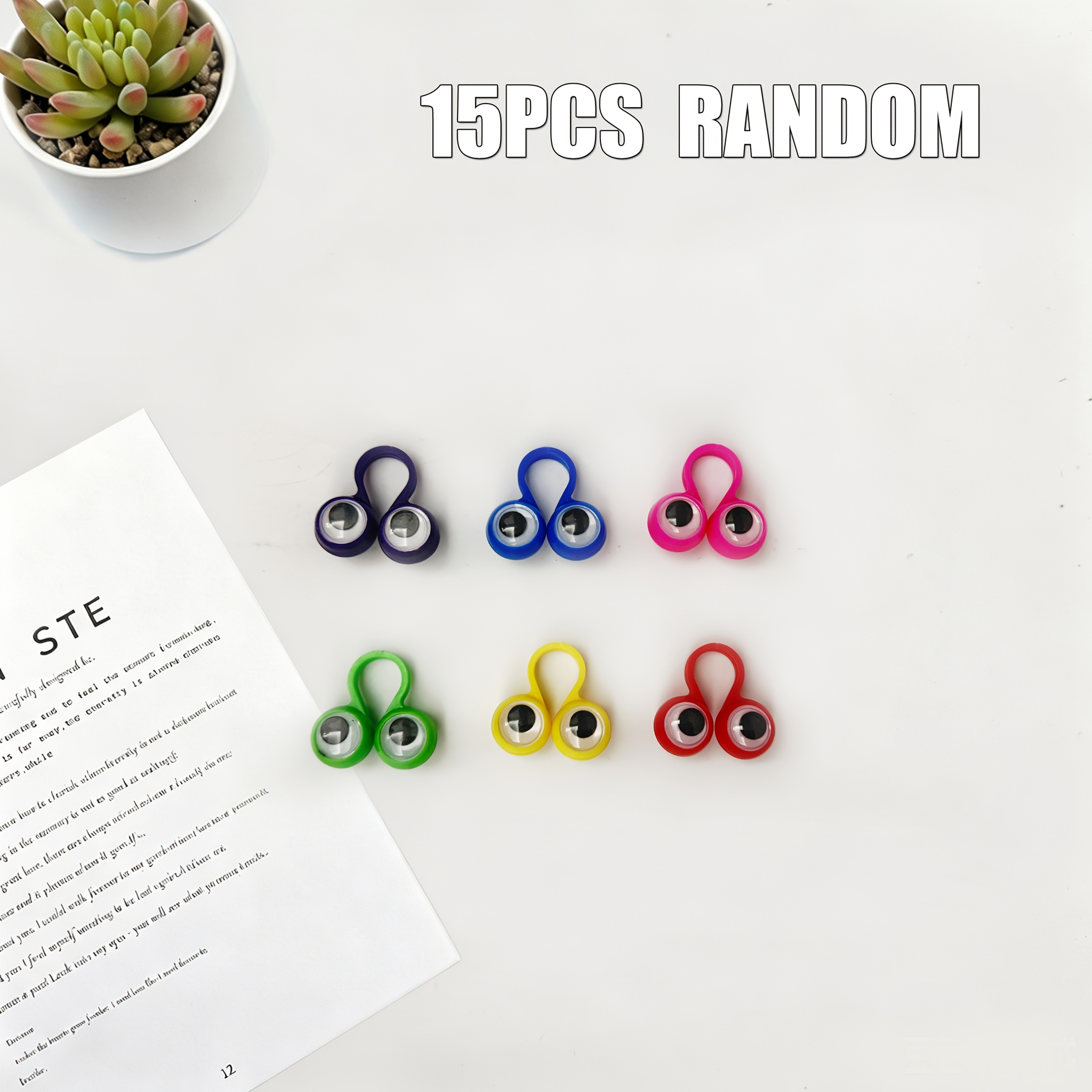 TEMU 15pcs Eye Finger Puppets Toys Set, Eyeball Finger Puppet Rings, Perfect For Kids Party Favors, Classroom Prizes, Easter Basket Stuffers, Fidget