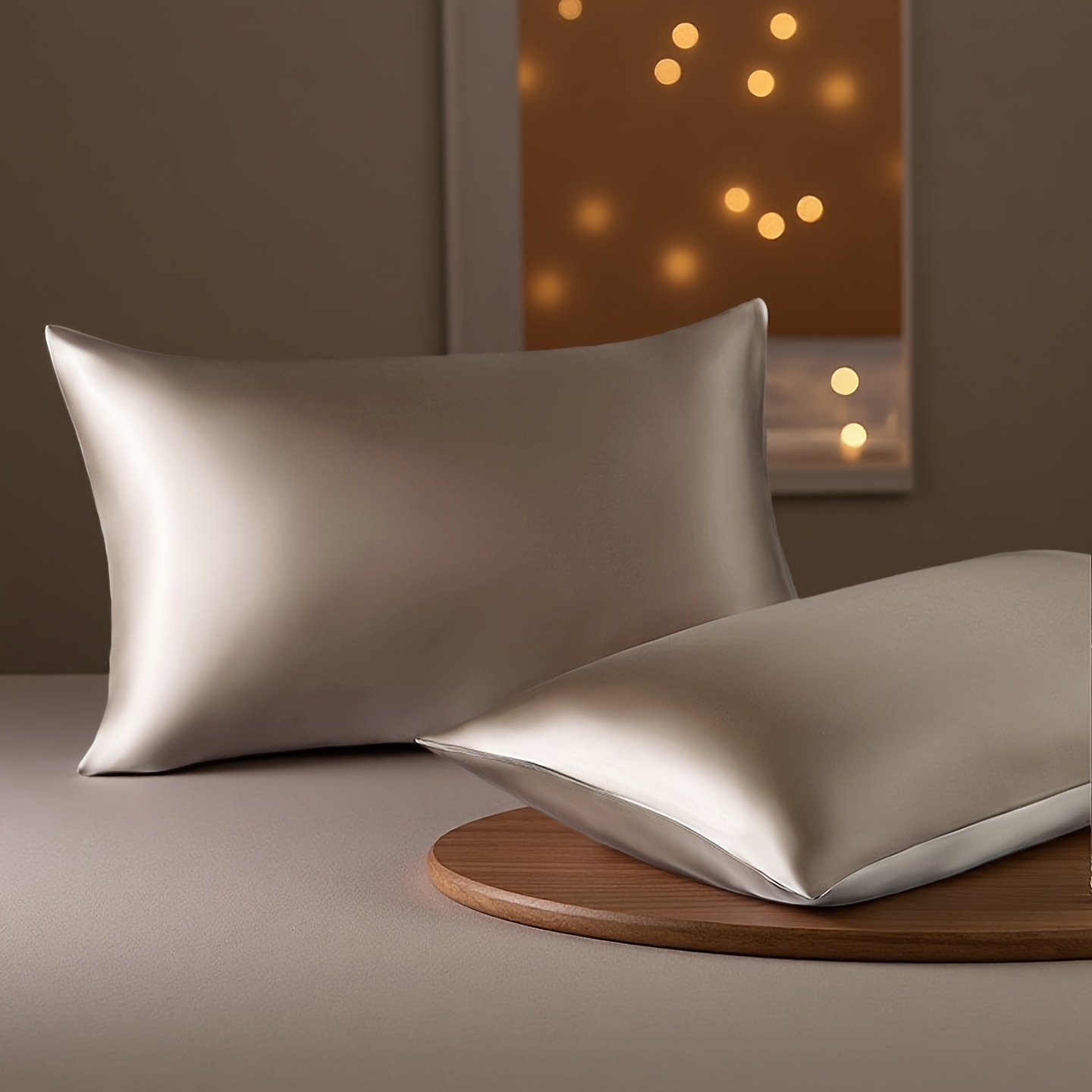 TEMU 2-pack Luxury Silk Pillowcase | Soft And Comfortable Solid Color Pillowcase, Hypoallergenic, Protects Hair And Skin, Durable, Shiny, Perfect