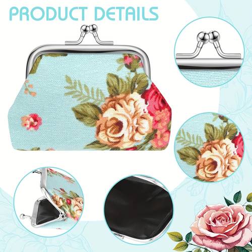 10 pack floral coin purses with silvery wedding birthday and daily use multi purpose small gifts no electricity or feathers required diy wallet making