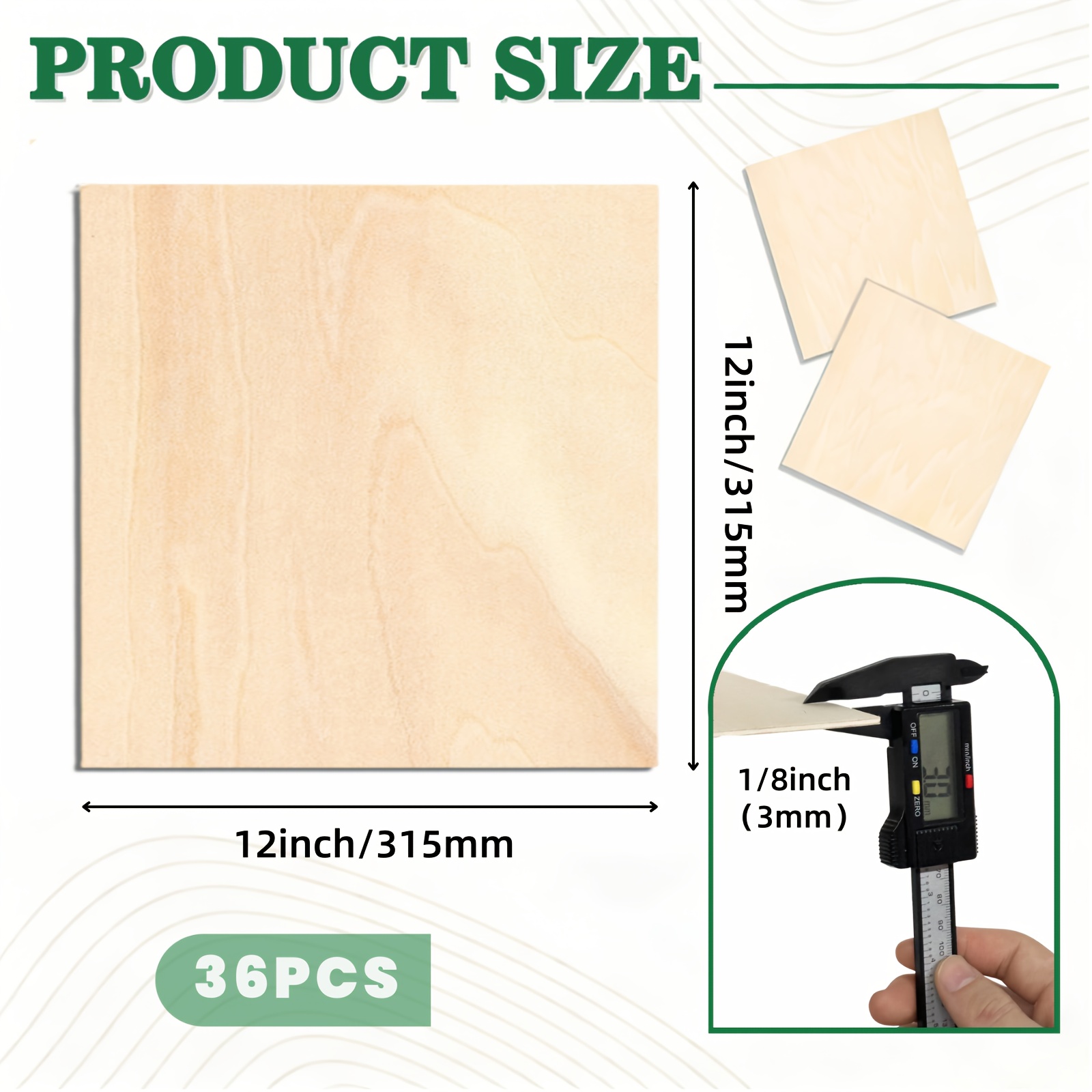 Image of Dofiki 75 Packs Plywood Basswood Sheets For Crafts 400x400x3mm Thick Unfinished Plywood Squares With Smooth Surfaces For Architectural Models & Crafts