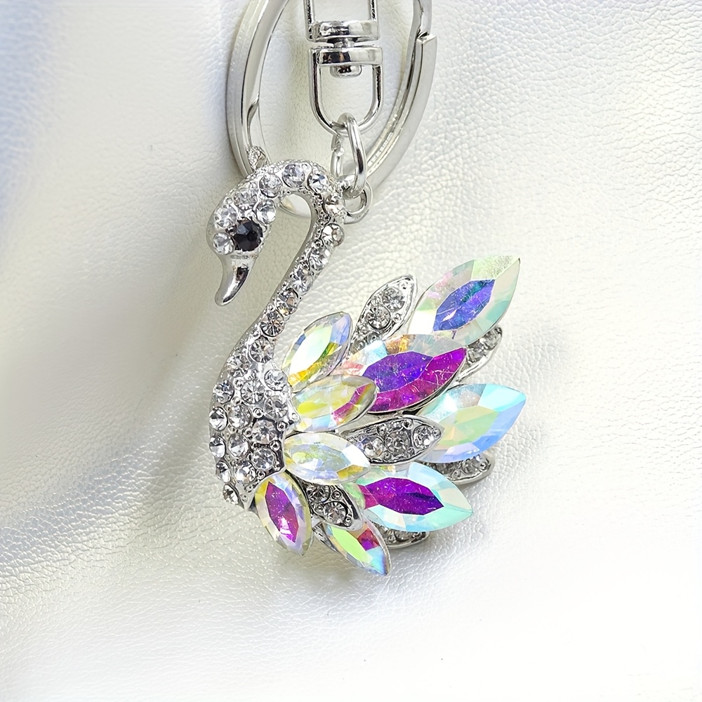 Toyvian Auto Schlüsselanhänger Damen – Strass Kristall Anhänger, Eleganter Metall Schlüsselring Für Handtasche & Auto