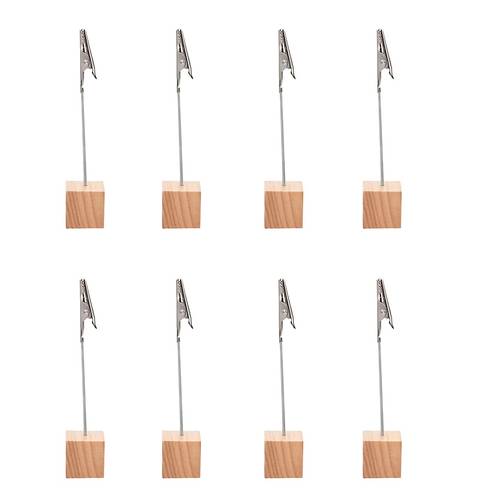 8 stuks cube basis memo houder - met een krokodillenklem, geschikt voor het weergeven van visitekaartjes, digitale kaarten, en fotos | anti-slip basis, compact en stevig, essentieel voor kantoor, thuis, en reizen