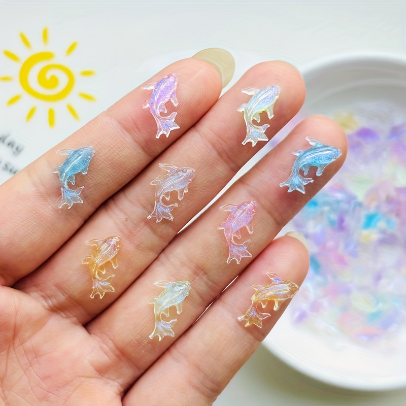 Image of 110 Cute Mini Shiny Goldfish, Made Of Resin Material, Ocean Themed Diy Decoration, Simulated Koi Model, Suitable For Handmade Jewelry Making, Room Decoration, Home Decoration, Random Mixing