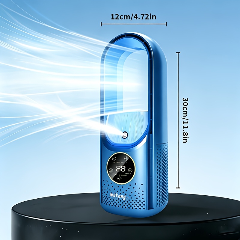Portable Bladeless Desk Fan, Personal Evaporative Cooler, 6-speed Wind Settings, Compact Air Cooler Fan, Desktop Cooling Fan, Suitable For Rooms And Offices