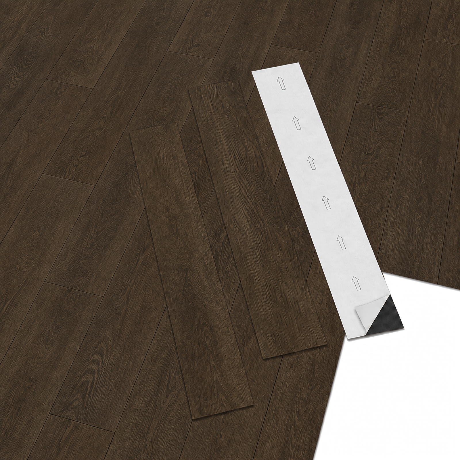 Image of 36pcs (36pcs Pack) Vinyl Flooring Suitable For Home, Office - Waterproof Self-adhesive Floor Tiles With Wood Grain Texture, Thickened Pvc Sheets, Narrow Long Panels (6*36in), Wear/slip/ Easy Covering