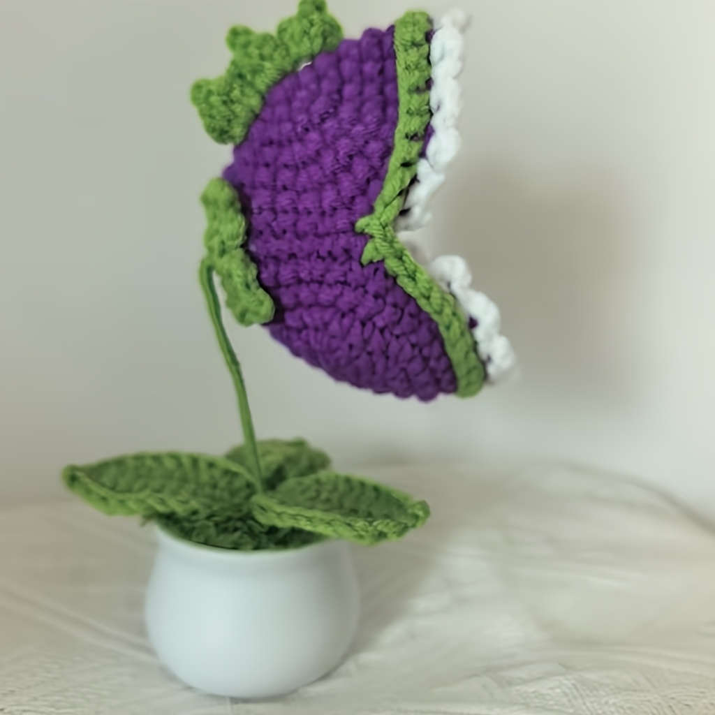 TEMU Pianta Carnivora in Miniatura in Vaso a Maglia a , Decorazione per Interni, Ornamento per Auto, Pianta in Vaso Creativa