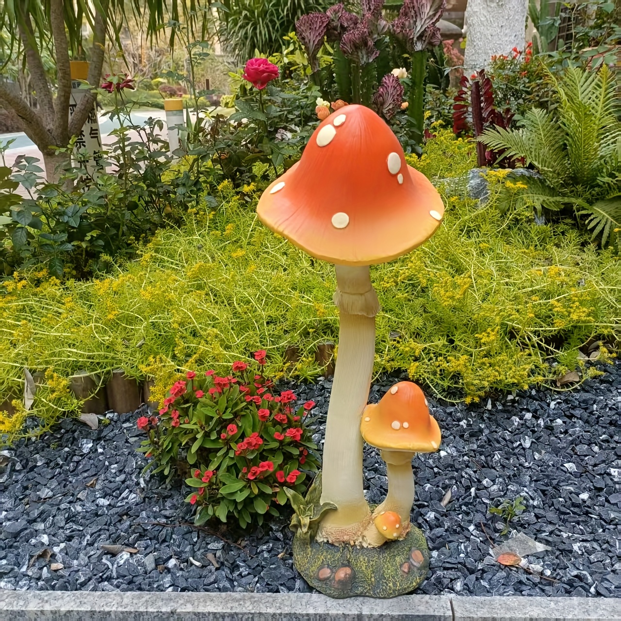 Pilz-Tischdekoration Aus Holz | 3-teiliges Set In Grün, Niedliche Figuren Für Zuhause & Deko