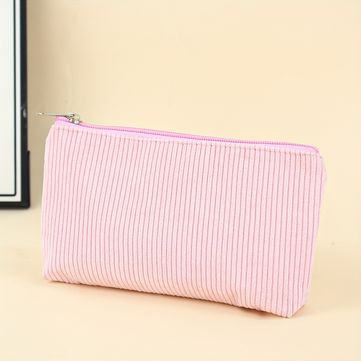 TEMU Sac à Cosmétique en velours facile et élégant, pochette de voyage portable pour femmes