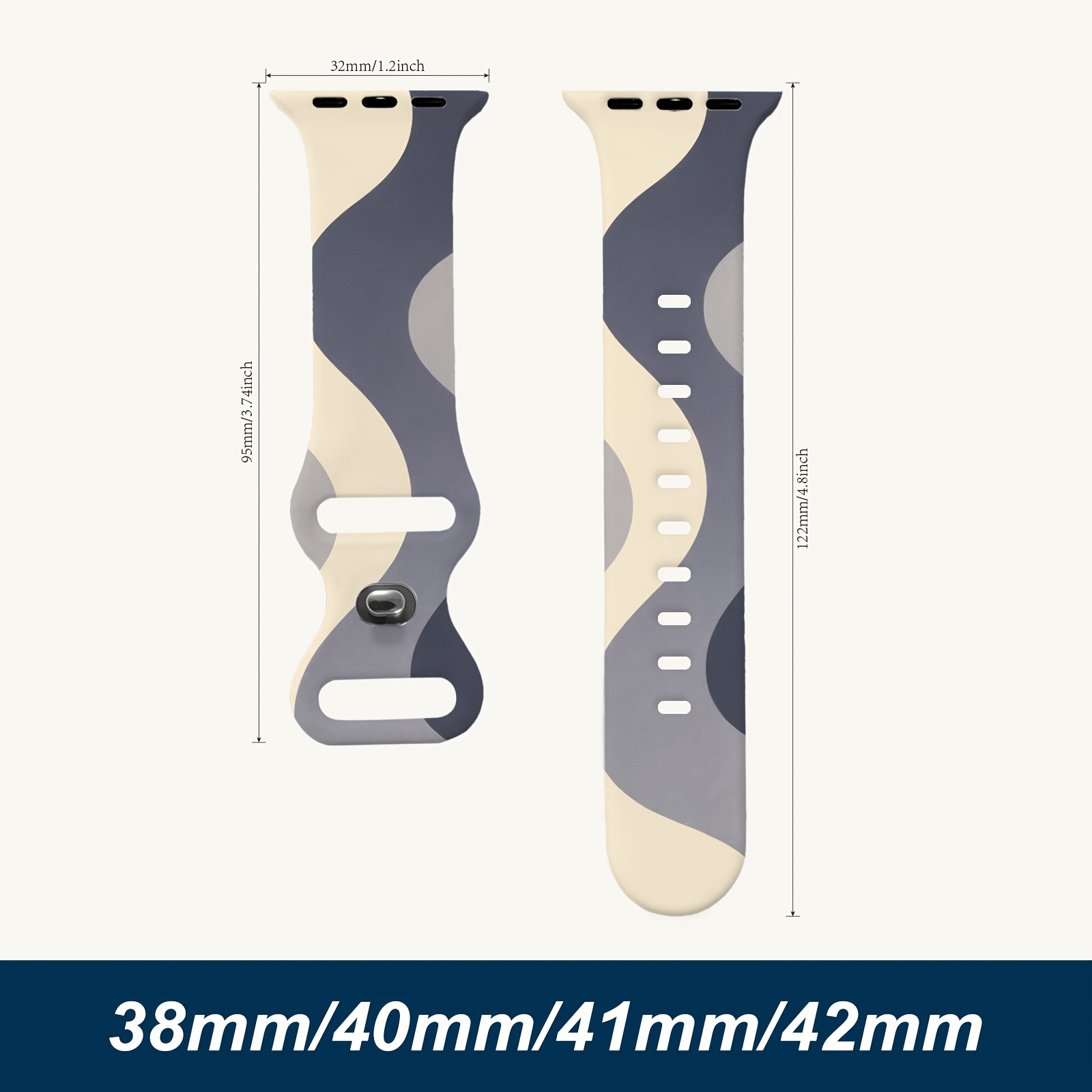 TEMU Compatible With For Watch /5/6/7/8/9/10 Silicone Band | Se1/2 Ultra1/2/3 High Fit, Easy To Clean, , Sweatproof, Solo Loop, Adjustable,