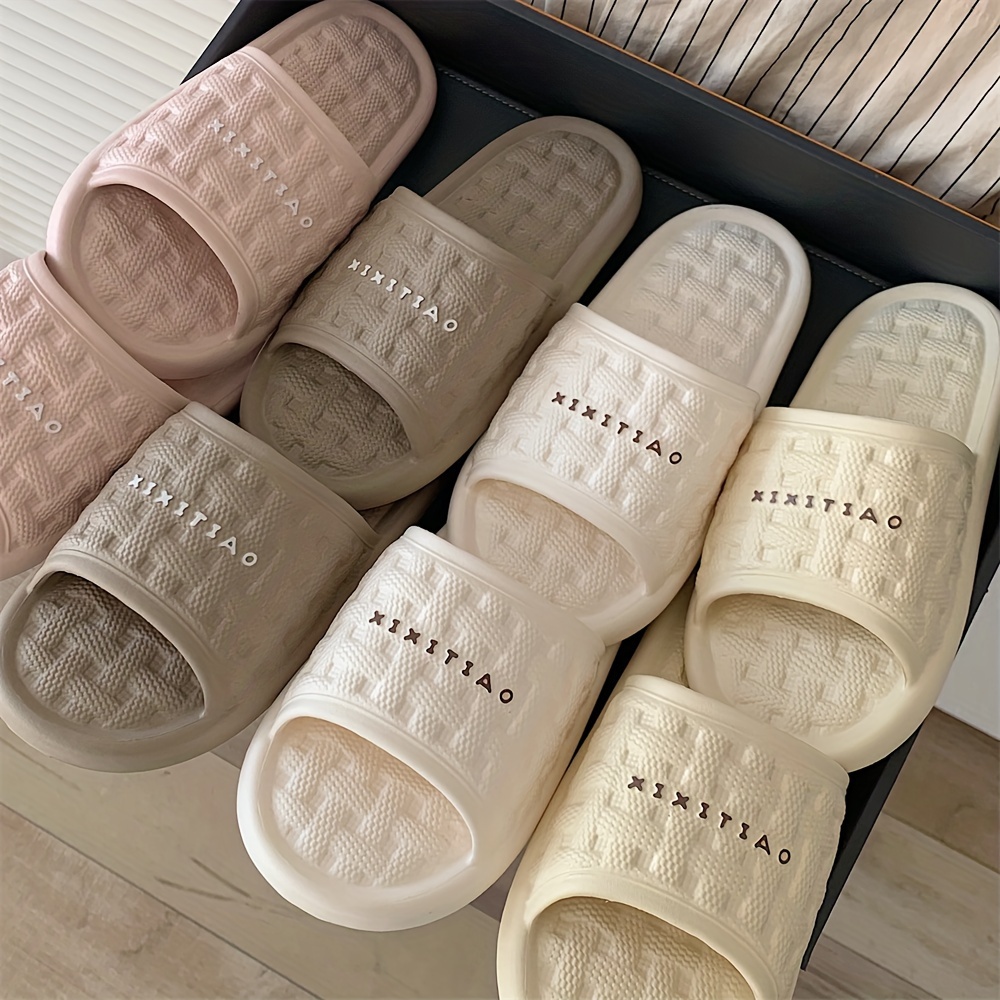 xixitiao casual comfortable solid color open toe slippers - Temu