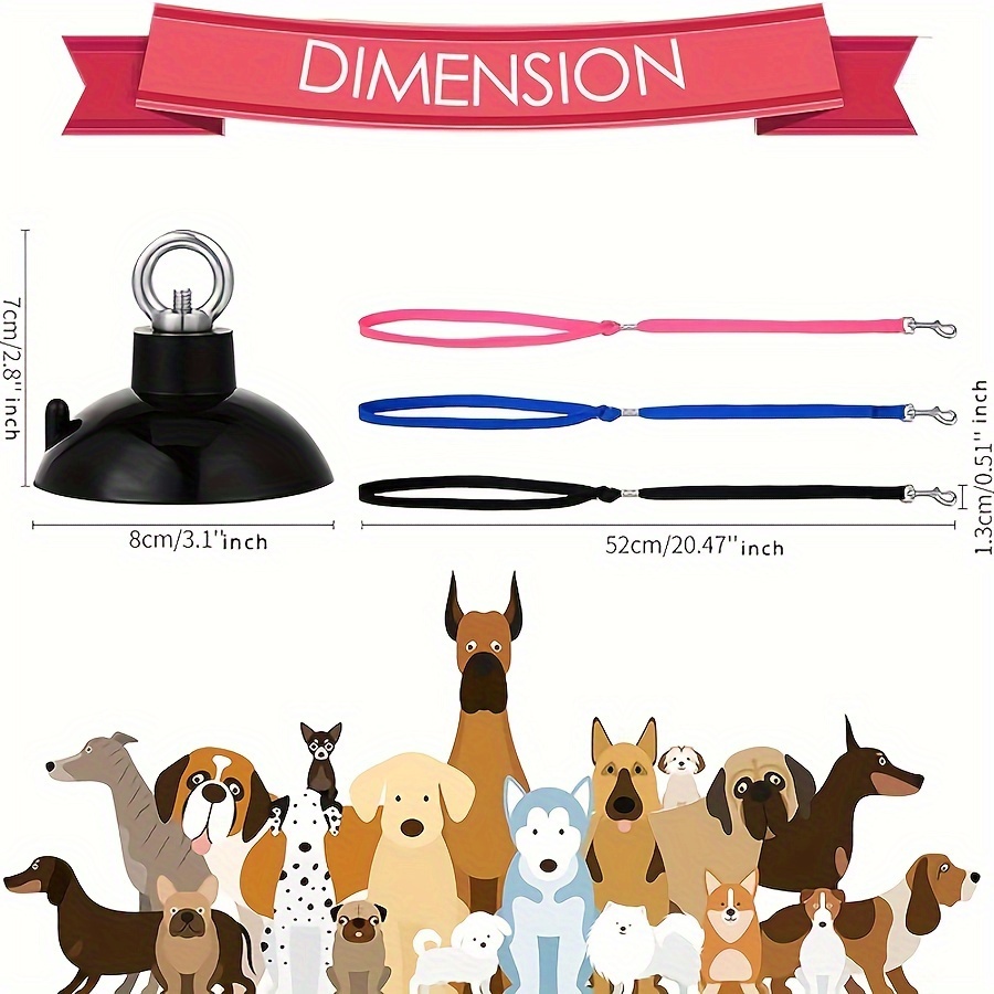 1  bathing rope with suction cup pet dog grooming bathtub restraint ring and adjustable   fixed safety rope for pet shower bathing and grooming blue   Product details 3