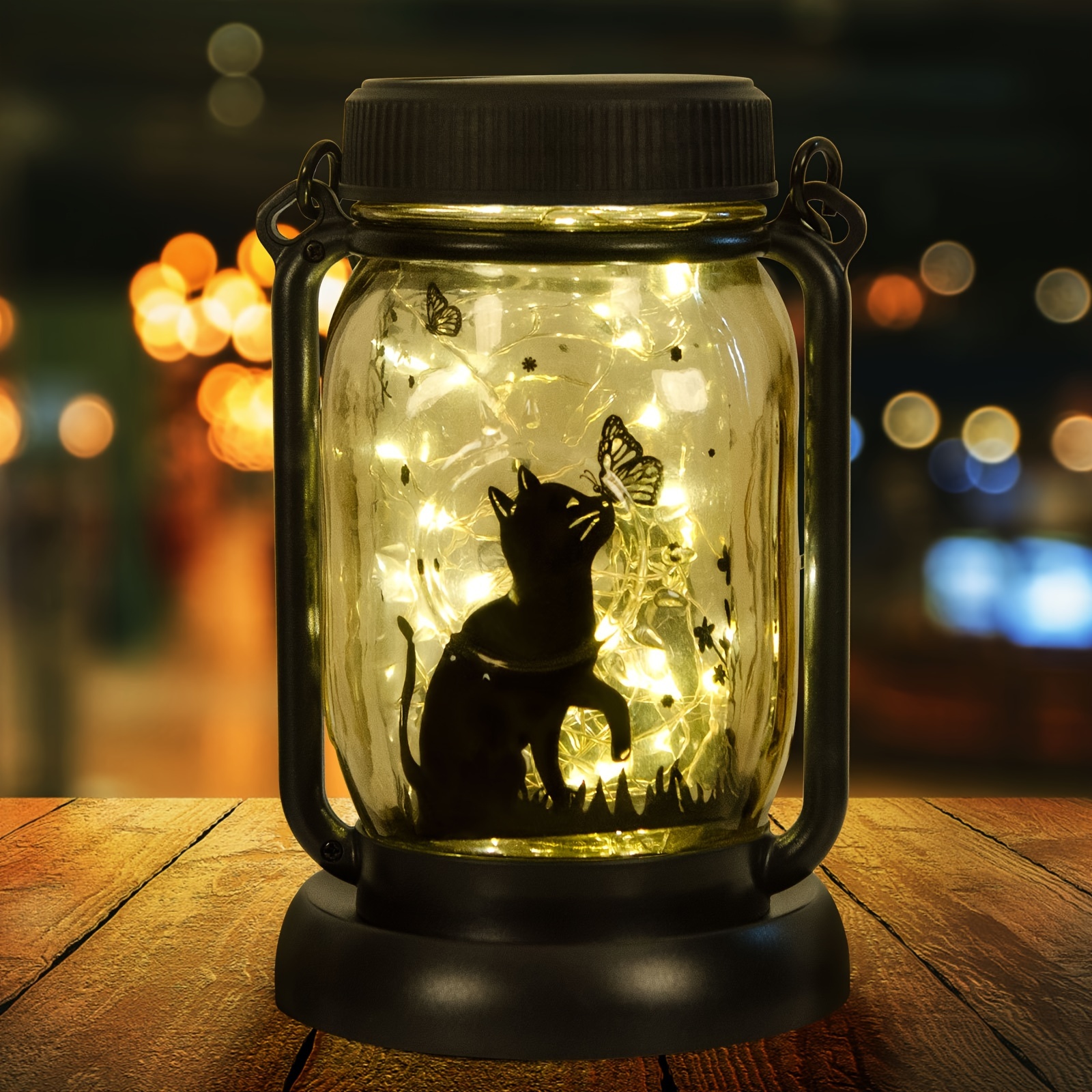 

Garden Decor Cat Solar Garden Lights, Gift For Mother/grandma/women, Cat Garden Gift, Yard Cat Gift, Lantern Decor, Patio Outdoor Cat Solar Lanterns, Gifts For Cat Lovers